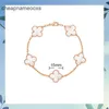 オリジナル1to1 van c-a edition 18k high Rose Gold Red Agate Four Leaf Grass Bracelet Plated Women's Five Flower White Fritillaria Non Fading Luxury 2E5IVQ3RV