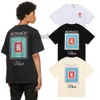 Designer t skjortor mens shorts mönster sommar kort ärm kvinnor kläder grafiska tees tshirt hip hop brev graffiti tryck lös rhude kausal byxa cpbr