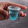 Kafatası Başı Glass Fun Creative Tasarımcı Kristal Parti Şarap Kupası Şeffaf Votka Bira Steins Cadılar Bayramı Yenilik Kupası