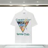 Mężczyźni T koszule projektant Casablanc T Shirt Mass Men Casual T-shirts Man Clothing Street T-shirty Tennis Club Casa Blanca Shorts Ubrania luksusowe koszulę S-2xl 5qq