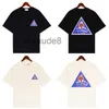Designer Rhude Branco Camiseta Polo Triângulo Impressão Crewneck Athleisure Manga Curta Homens e Mulheres Moletons Soltos Q41L