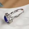 Pierścienie S925 Srebrne pierścionki dla kobiet Nowe moda kobiet naturalny lapis lazuli biały fritillaria biżuteria darmowa wysyłka