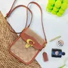 Borsa a tracolla versatile marrone di nicchia Instagram per l'estate da donna, nuova piccola borsa portatile con texture a tracolla alla moda