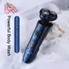 Profesjonalne męskie elektryczne golarki Razor 3D Beard Trimmer Rotary Facitail Head For Men Sideburn Nos TRIMRER DOROSKA Razor 240124