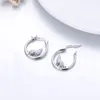 Stud Earrings Wolf Hoop Fshion Exquisite Meticulous Silver Color Asymmetric Animal Earring For Girl Woman Party Jewelry