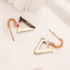 Stud Stud Rose Gold vergulde oorbellen Boutique Designer Oor Stud Nieuwe dames geschenk sieraden oorbellen met doos modestijl roestvrij staal