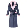 Women's Sleepwear Plus Size 3XL Women Flannel Robe Winter Warm Kimono Bathrobe Gown Loose Casual Nightgown Loungewear Thicken Home Wear