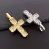 Vermeil 925 Sterling Silber Halskette Hip Hop Edlen Schmuck Iced Out Vvs Moissanit Diamant Clustered Kreuz Anhänger Halskette Männer