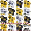 Maglia da calcio personalizzata NCAA 2024 Big Ten Champion Michigan Wolverines 9 J.J. McCarthy 10 Tom Brady 2 Charles Woodson 12 Cade McNamara R.J. Moten 1000 vince la toppa Rose Bowl