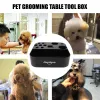 Accessoires Dog Cat Leveringen Tabel Schaarschaar Hondenkamboxen Plastic opbergdoos op de beugel Pet Zorggereedschap Borstels Organisator