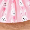Clothing Sets Born Baby Girl Clothes Set Easter Toddler Romper With Cartoon Dress Headband Princess Cute Infant Outfits Suit