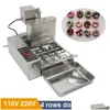 Andere Küche Esszimmer Bar 2000W Mikrocomputersteuerung Elektrische Heizung 4-reihige Matic Donut Making Hine Donut Maker Drop Lieferung Dhbxd