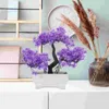 Fleurs décoratives 2 pièces Simulation bienvenue pin plante artificielle ornements faux bureau décor Mini bonsaï arbre petit bureau en pot