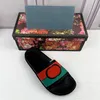 Designer Slides Women Man Luxury Slippers Sandals Brand Sandals Real Leather Rubber Flip Flop Flats Floral Flower Slide Summer Beach Casual Shoes Size 36-45