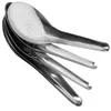 Spoons Flat Bottom Spoon Small For Dessert Replaceable Dinner Metal Table Eating Convenient Soup