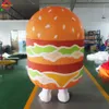 3mh (10 pés) com porta livre de ventilador, navio, atividades ao ar livre, publicidade, modelo de hambúrguer inflável, balão de ar de hambúrguer de fast food para venda