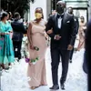 Stijlvolle Afrikaanse Meisjes Zeemeermin Bruidsmeisjes Jurken Voor Bruiloft Elegant Satijnen Pailletten Kralen Bruidsmeisje Jurken Aso Ebi Plus Size Vrouwen Lange Formele Feestjurk CL3257