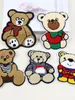 3 шт./пакет, тканевые нашивки с рисунком маленького медвежонка своими руками, модная детская одежда, штаны, украшения для ремонта, милые нашивки с отверстиями