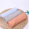 Couvertures bébé double couche couverture en bambou né serviette de bain gaze de coton mousseline douce écharpe pour bébé emmaillotage 120x120cm