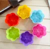 Bakformar 10 st 5 cm diy handgjorda silikonblomma form kakor muffin choklad cupcake foder pudding mögel