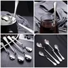 Coffee Scoops 4 Pcs Stainless Steel Tableware Hanging Cup Spoon Mixing Household Dessert For Stirring Serving Utensils Spoons Honey