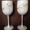 2PCS Plastic Wine Party White Champagne Glass Moet Wine Moet Glass228r