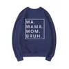 Sweats à capuche pour femmes Sweats à capuche pour femmes Ma Mama Mom Bruh Sweat-shirt à capuche drôle Sweats à capuche pour femmes à manches longues Plover Mothers Da Dhxas