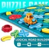 Детский дорожный лабиринт Монтессори, логический строитель, игра в сборку, строительная головоломка, обучающие образовательные игрушки для детей 240124