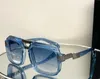 Fyrkantiga solglasögon 669 Transparent blå silverram med blå lutningslinser Mens sommar sunnies Sonnenbrille UV -skyddsglasögon med låda med låda