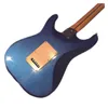 Ultra S T HSS Cobra Blue Guitar som samma av bilderna