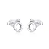 Boucles d'oreilles en argent Sterling 100% 925, couronne polie, boucles d'oreilles à clous, livraison gratuite