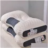 Kissen 3D Spa Mas Partition, um beim Schlafen zu helfen und den Hals zu schützen, gestrickte Baumwollbettwäsche 230711 Drop Delivery Home Garden Textiles Suppl Dhukj