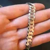 Herrplat Miami Cuban Link Chain 925 Sterling Silver 8mm Thick Italy Made236L