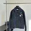 メンズジャケットのデザイナーNew Mandela Grass Embroidered Denim Coat洗浄水、男性と女性と同じスタイル325J