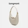 Mode Songmont Crescent Luna Designer Tas Strap Dames Mens Luxurys Handtas Crossboys Half Moon Tassen Takken Verwijderbare schouder Sling Satchel Calfskin Bag 356645