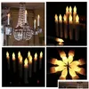 Candles Halloween Christmas Floating Magic Stick Candle Light Birthday Party Decorative Atmosphere Remote Control Home Decor 230921 Dhysz