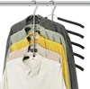 Hangers 2PCS Black Blouse Tree Clothes Non Slip Space Saving Stainless Steel Shirt Hanger Sweater Coats Closet Organizer