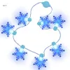 Colliers X7YA Collier de lumière de Noël pour enfants Collier de vacances de Noël à piles LED Light Up Collier de Noël Fête