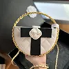 Luxury Bow Women Makeup Bag 18CM Gold Hardware Spliced Leather Luxury Handbag Mini Crossbody Shoulder Bag Underarm Bag Coin Purse Fanny Pack Key Pouch Card Holder