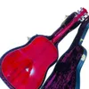 Guitare acoustique en bois, moule J45 de 41 pouces, entièrement en bois massif, surface de peinture brillante rouge