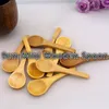 Whole- 100pcs lot 9cm Mini Wooden Bamboo Spoon Lovely Seasoning Spoon Ice Cream Spoon310z