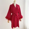 Damen-Nachtwäsche, Braut-Kimono-Bademantel, Rayon-Hochzeits-Morgenkleid, Loungewear, Damen-Brautjungfer-Robe, Heimkleidung, Nachthemd