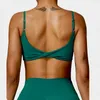 Aktiva skjortor naken känsla Camisole Beauty Back Yoga Bra Bas Fitness Top Tight Montering Sexig snabbtorkande sport samlade väst