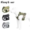 Harnesses Tactical Dog Harness Military Training Vest Pet Harness for Medium Large Big Dog Black Green Gray