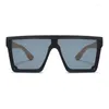 Occhiali da sole in legno di bambù quadrati design di marca moda uomo donna rivestimento specchio occhiali da sole occhiali da sole UV400