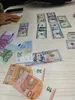 Copiar dinero real tamaño 1:2 dólar euro y libra accesorios de simulación moneda falsificada Msihh