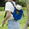Carriers Portable Pet Carrier Backpack Bicycle Motorcycle Puppy Outdoors Travel Expandable Cage Dog Cat Walking Sport Breathable Mesh Bag