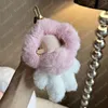 Fluffy Womens Designer Keychain Vivienne Luxury Keyring Fashion Bag Charm för män Klassiska nyckelkedjor Rostfritt stål Märke Keychains Fashion Accessories