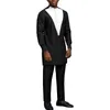Etniska kläder SeaAlp African Agram för män Patchwork Outfits 2 Piece Set Shirt Pants Dashiki Suit Nigerian Clothes Wedding
