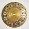 Väggklockor 7 i diametrar 180 mm vintage aluminium metallklocka Dial ansikte romerskt siffra ersättningstillbehör för DIY -guld